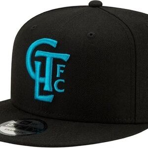 New Era Men's Black Charlotte FC Club Logo 9FIFTY Snapback Hat